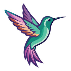 Free vector beautiful flying humming bird design