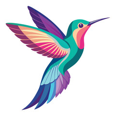 Free vector beautiful flying humming bird design