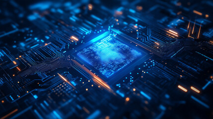 Business with technology, high technology for future. Generative AI Illustration.