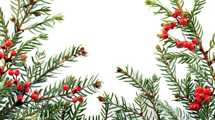 christmas background with christmas branches and decorations