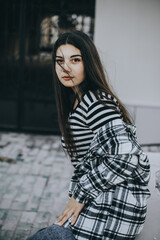 Fototapeta premium Casual Confidence in Fall Layers