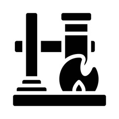 Bunsen Burner glyph icon