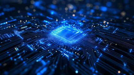 Business with technology, high technology for future. Generative AI Illustration.