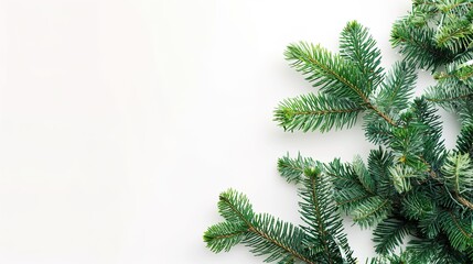 christmas background with christmas branches and decorations