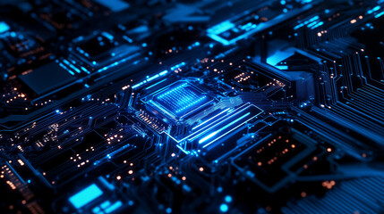 Business with technology, high technology for future. Generative AI Illustration.