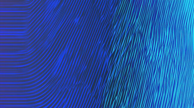 Vibrant blue gradient with abstract linear patterns creating modern feel