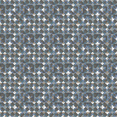 Autumn abstract seamless vector pattern with stylised flowers in shades of pink brown and blue. Decorative geometric floral grid texture for wallpaper, prints, fashion fabrics and home decor.