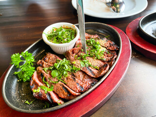 Grilled Beef with Spicy Jaew Dip