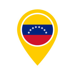 Obraz premium Venezuela flag location icon
