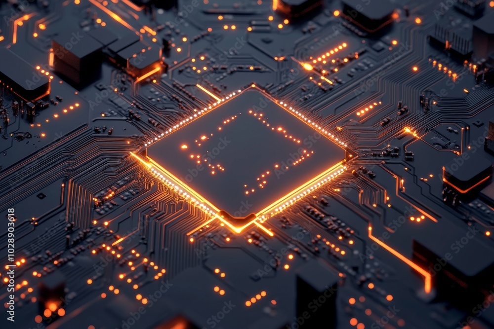 Aufkleber a generative ai-based electronic circuit board background