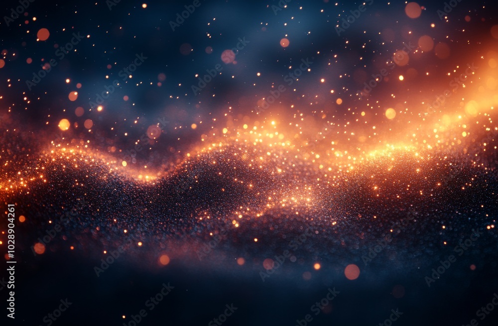 Poster new year's eve firework display with bokeh and copy space. abstract background holiday background.
