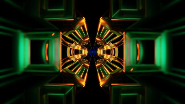 Psychedelic neon hues form a vivid, hypnotic loop in this seamless VJ backdrop.