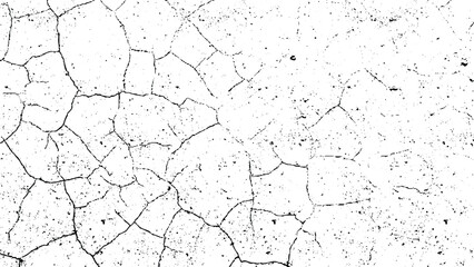 Grainy bold brush strokes texture and scratch grunge urban background vector. Black scratches and cracks on white background texture.