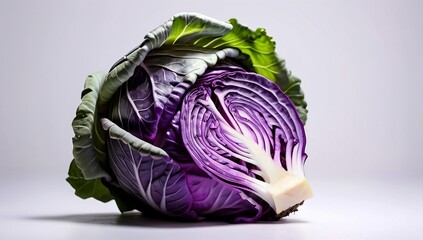 Obraz premium Half of the red cabbage 