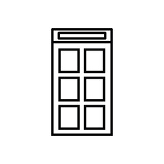 Window icon outline vector