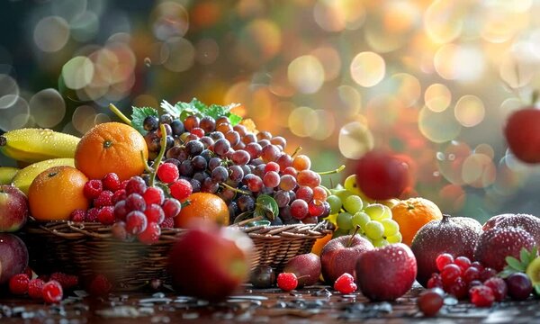 fruits and vegetables background 