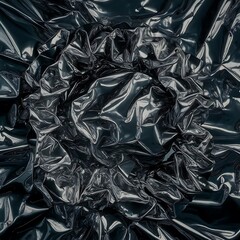 Shiny abstract crumpled dark foil background