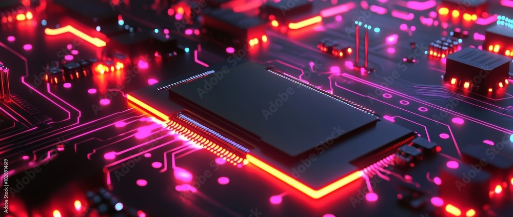 Poster a computer processor is a digital chip mounted on a motherboard, a cpu concept