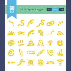 yellow Organic Squiggle