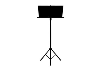 Music Stand | vector silhouette illustration on white background