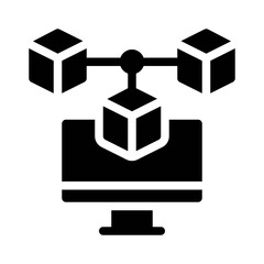 Blockchain Network glyph icon