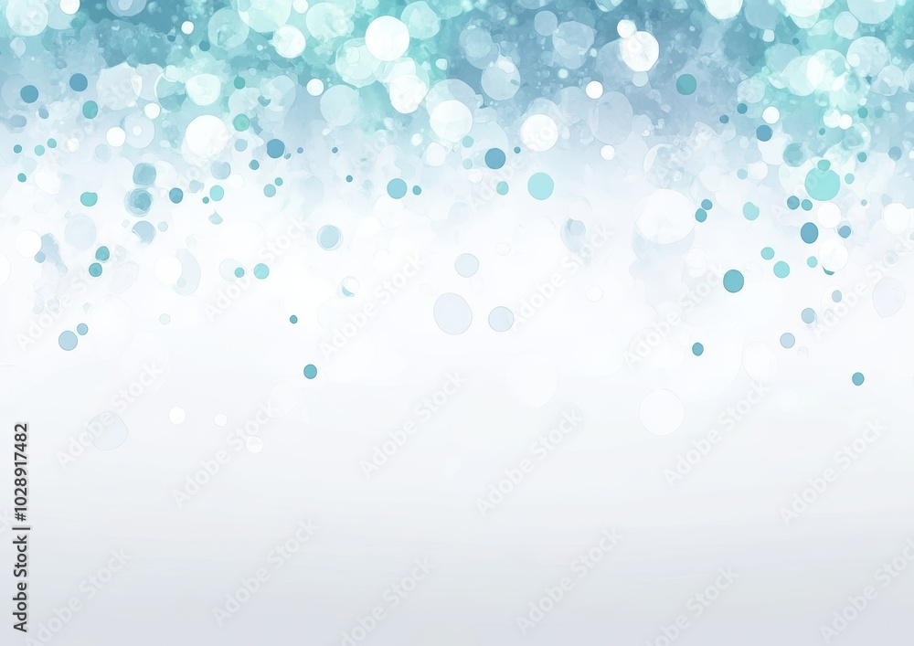 Poster an abstract blue bokeh image isolated on a transparent background