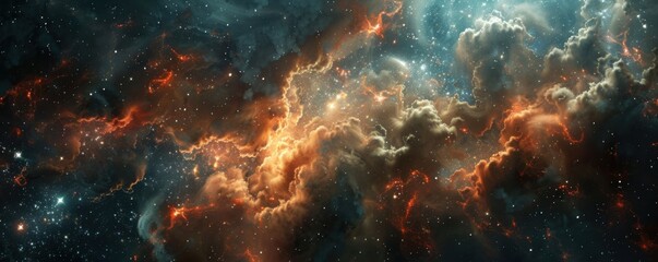 Celestial battle scene with glowing plasma bursts and pulsating star clusters, 4K hyperrealistic photo