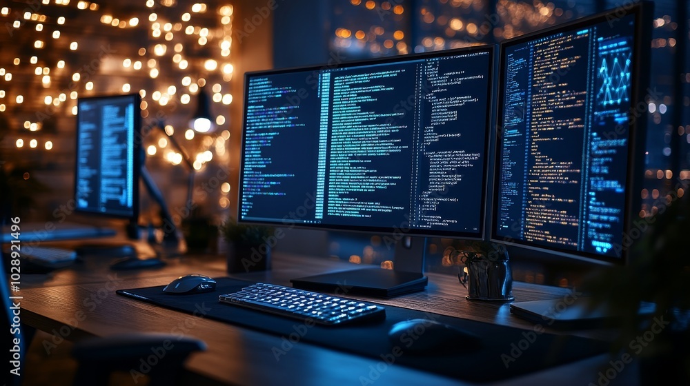 Aufkleber An innovative software development process: dynamic programming and application development viewed on a modern computer screen