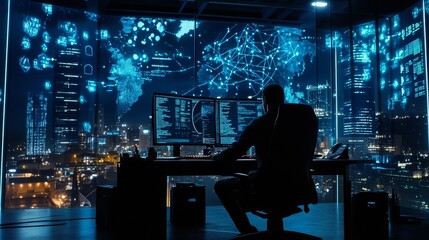 Computers are used by programmers in an IT office to develop software.