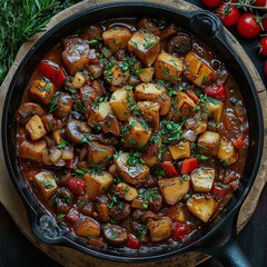 Mushroom and Potato Skillet - Easy Vegetarian Dinner Recipe