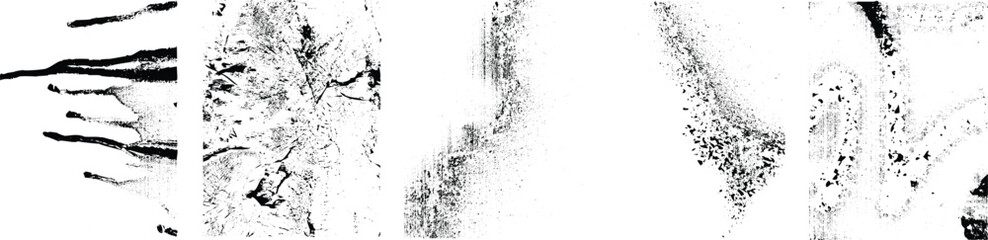 Fototapeta premium Grunge textures set. Collection of vector, distress, textures .Simply Place grungy textured overlay over any Object to Create grunge ,dirty effect .Various distressed texture for your design. 