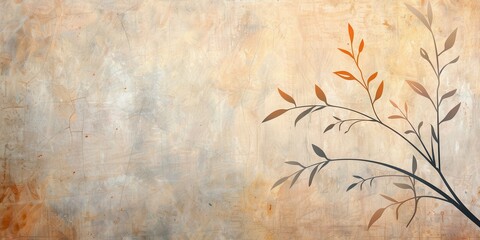 Vintage wall texture background featuring faded wallpaper with distressed surfaces and subtle floral patterns, capturing the nostalgic feel of a bygone era, perfect for evoking a timeless atmosphere.