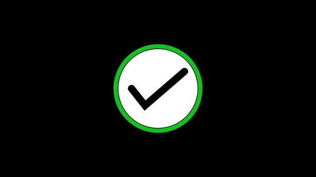 tick mark, complete mark, right, conform mark animation.