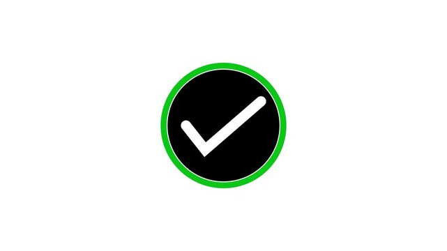 tick mark, complete mark, right, conform mark animation.