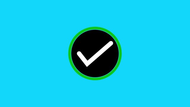 tick mark, complete mark, right, conform mark animation.
