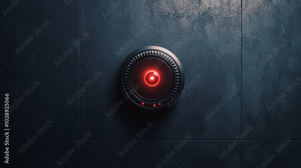 Poster minimalist camera with blinking light design