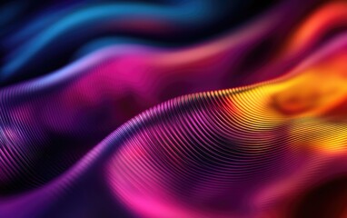 Obraz premium Vibrant abstract waves of color blending in a mesmerizing pattern.