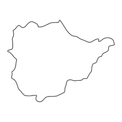 Ntungamo district map, administrative division of Uganda. Vector illustration.