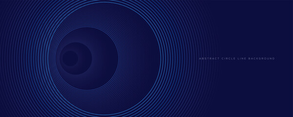Abstract dark background with circle shape lines. Color gradient circle line abstract background element design