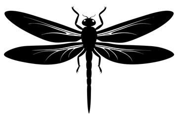 dragonfly silhouette vector illustration