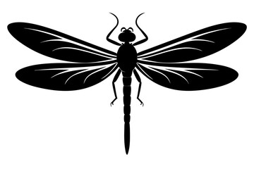 dragonfly silhouette vector illustration