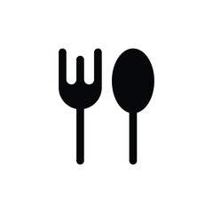 Cutlery icon logo design template isolated illustration