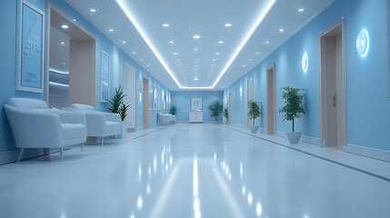 Fototapeta premium Modern bright office interior with furniture and daylight.Blurred background of a modern office space. Blurred office backdrop.