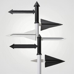 Obraz premium Guiding the Way: A Monochromatic Business Success