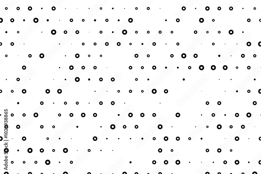 Poster modern abstract dot pattern with holes and grid