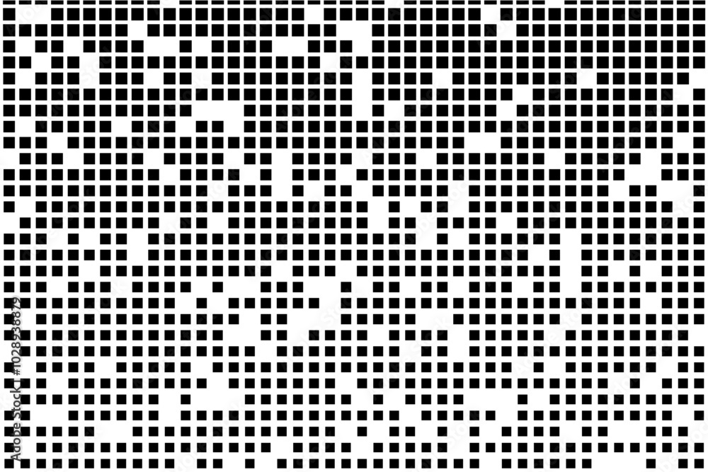 Aufkleber Modern geometric pattern with shrinking squares and random gaps