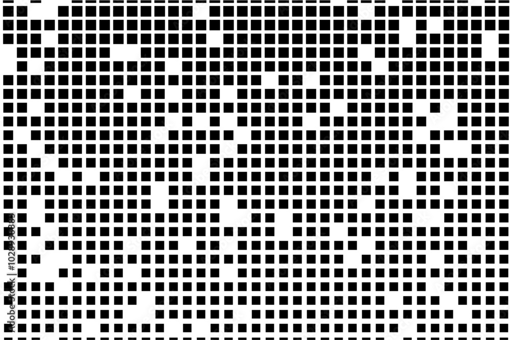 Aufkleber abstract grid pattern with shrinking black squares