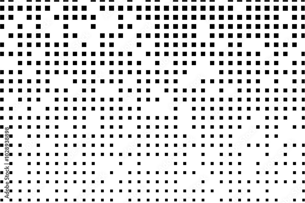 Aufkleber Randomized grid pattern with gradually shrinking squares