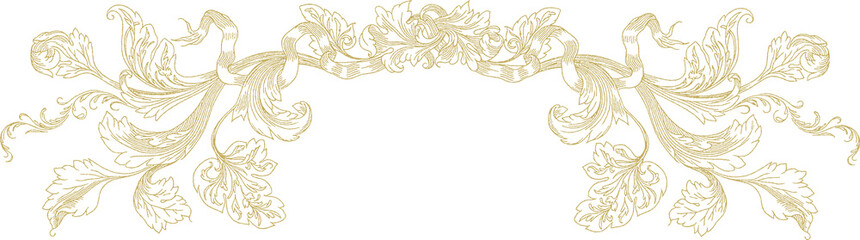 Vintage gold style Baroque Borders 