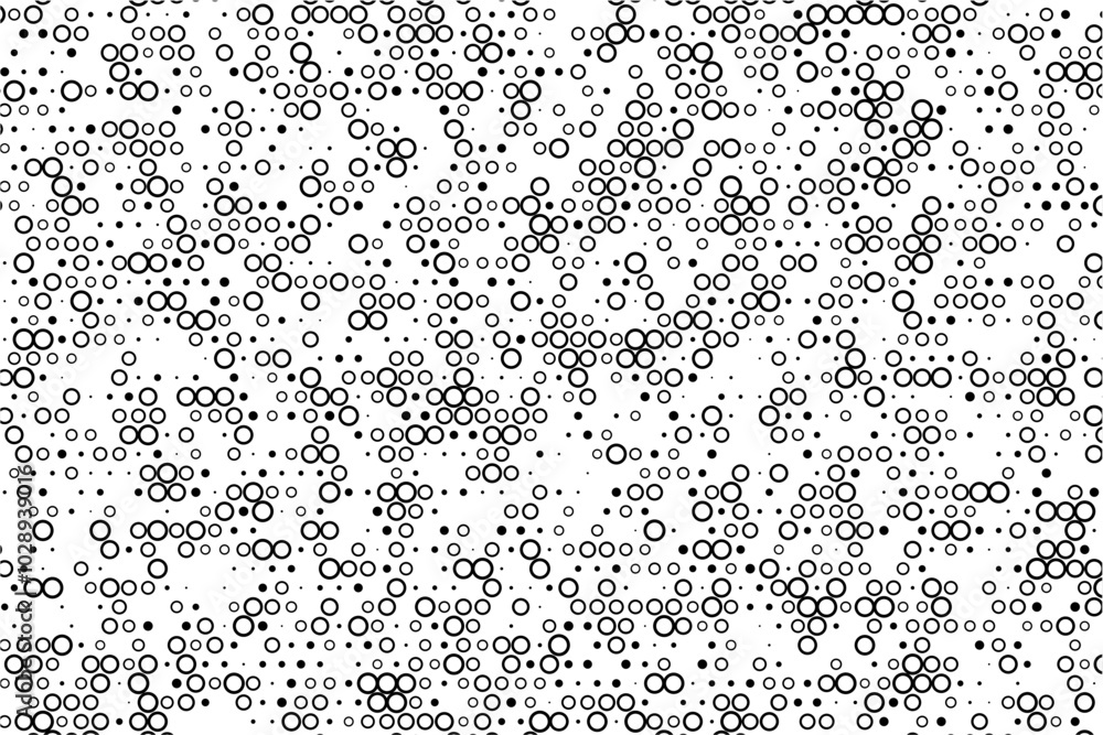 Poster Modern abstract dot pattern with holes and grid